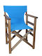 Regiestuhl Metallisch Hellblau 57x52x86εκ.