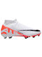 Nike Mercurial Zoom Superfly 9 Academy FG/MG Înalt Pantofi de Fotbal cu clești Albe