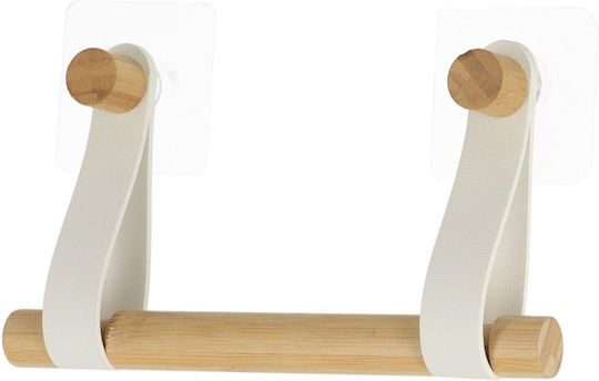 Eurocasa Wandmontiert Papierhalter Bamboo Weiß