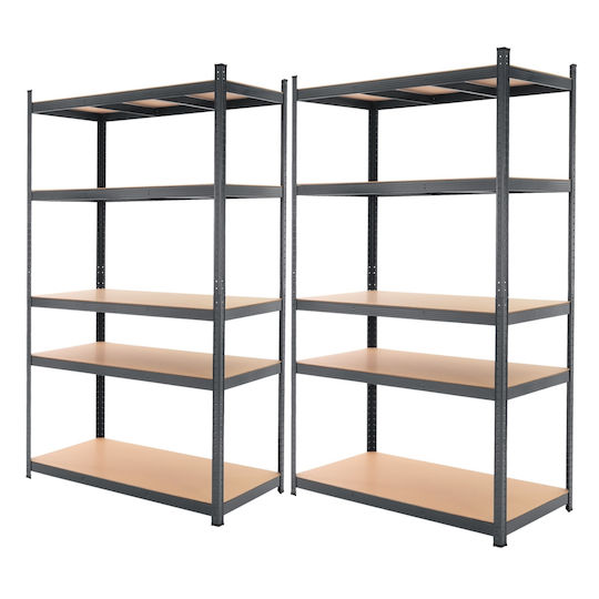 ECD Germany Dexions 100x60x200cm with 5 Shelves Total Load Capacity 875kg 2pcs