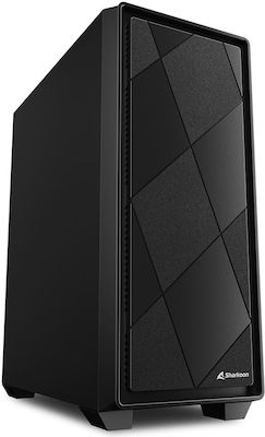 Sharkoon VS8 Gaming Micro Tower Computer Case with Window Panel Black