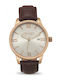 Dissoni Herrenuhr 42mm Batterie mit Braun Lederarmband