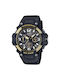 Casio Watch Chronograph Battery with Black Rubber Strap