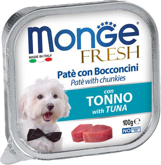 Monge Pate Wet Food Dogs in Cans with Tuna Fish Grain-Free 100gr