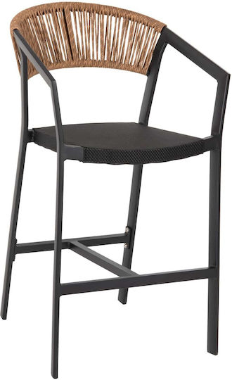 Bar Stool Aluminum Black 56x57x99cm Bar Stool Aluminum Black 56x57x99cm
