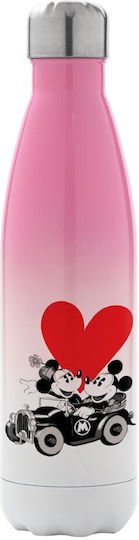 Koupakoupa Mickey & Minnie love car Recyclable Bottle Thermos Stainless Steel BPA Free 500ml Multicolour