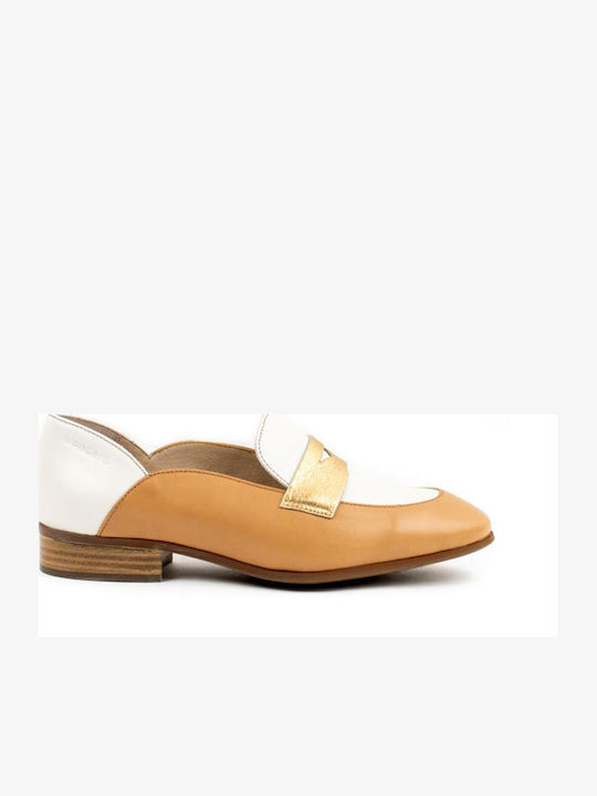 Δερμάτινα Γυναικεία Loafers σε Ταμπά Χρώμα