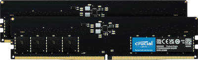 Crucial 64GB DDR5 RAM with 2 Modules (2x32GB) and 5600 Speed for Desktop