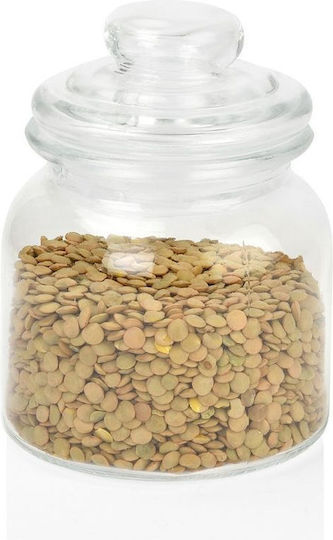 Andrea House General Use Glass Jar with Lid Transparent 600ml 1 Piece