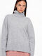 Funky Buddha Damen Langarm Pullover Rollkragen Gray