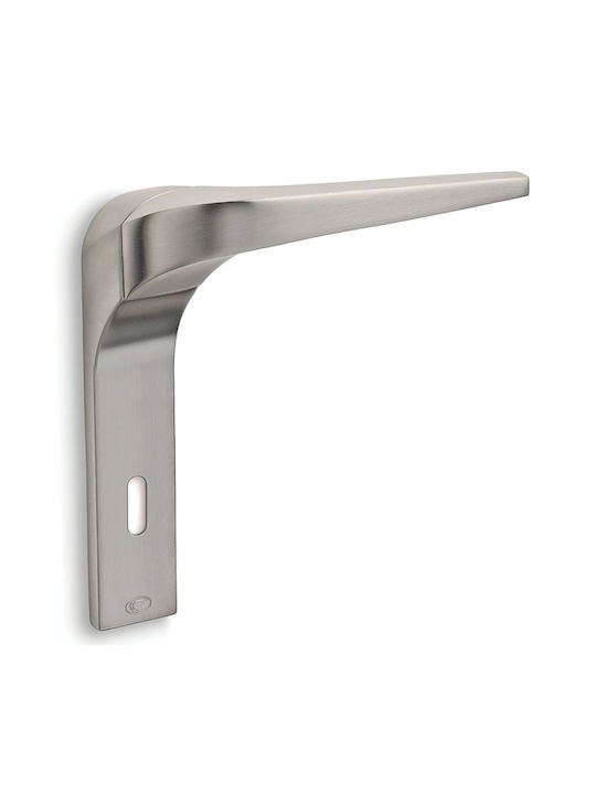 Convex Lever Front Door with Plate 2055HRS05S05 Silver