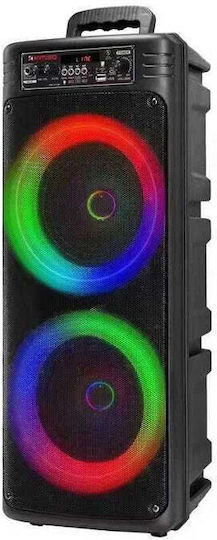 Karaoke Speaker with Wired Microphone and Lighting Effects QS-7604 886519 Black