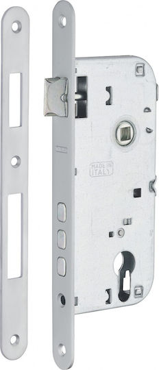 Thirard Recessed Lock with Cylinder and Center 45mm Silver Right