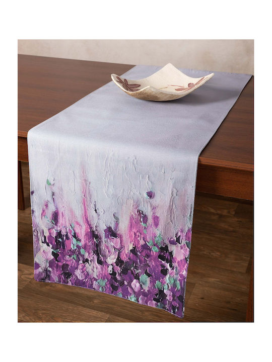 Silk Fashion Tablecloth Runner Purple 45x170cm