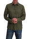 Carsjeans Men's Shirt Long Sleeve Linen Green