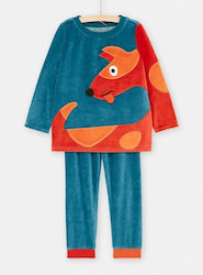 Dpam Set Top & Bottom Kids Winter Pyjamas Turquoise