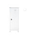 Single Door Wardrobe Metallic Galvanized with 5 Shelves 60x45x175cm