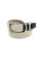 Legend Accessories Men's Knitted Elastic Belt Beige