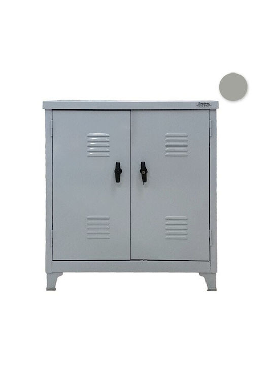 Dulap cu două uși Metal Galvanizat cu 3 Rafturi 70x45x100cm