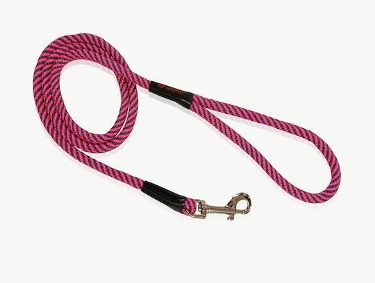 Pet Interest Λουρί/Οδηγός Σκύλου Ιμάντας Twist Rope σε Ροζ χρώμα 1.2m x 1.5cm