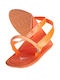 Flipsters Foldable Damen Flache Sandalen in Orange Farbe