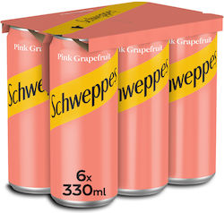 Αναψυκτικό με γεύση Pink Grapefruit Schweppes (6x330 ml)