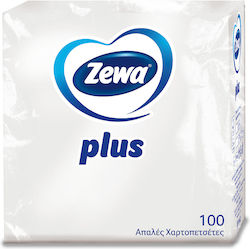 Χαρτοπετσέτες λευκές 30x30 Zewa Plus (153g/100 τεμ)