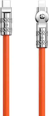 Dudao L24AL Winkel (90°) USB-C zu Lightning Kabel 30W Orange 1m