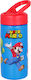 Stor Kids Water Bottle Super Mario Plastic with Straw Blue 410ml