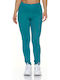 Women's Long Training Legging High Waisted Turquoise