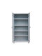 Doppelflügeliger Metallischer Galvanisierter Außenschrank mit Verriegelungsfunktion mit Trennwand & 5 Regale 100x46x75cm