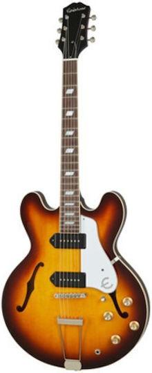 Epiphone USA Casino Chitară Electrică cu 2xP90 Configurație Doze Sunburst Vintage