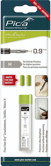 Pica 24 Packages x 24 Pencil Leads Thickness 0.9mm Type H