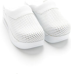 Northcure Air Max Γυναικεία Δερμάτινα Ανατομικά Σαμπό Λευκά