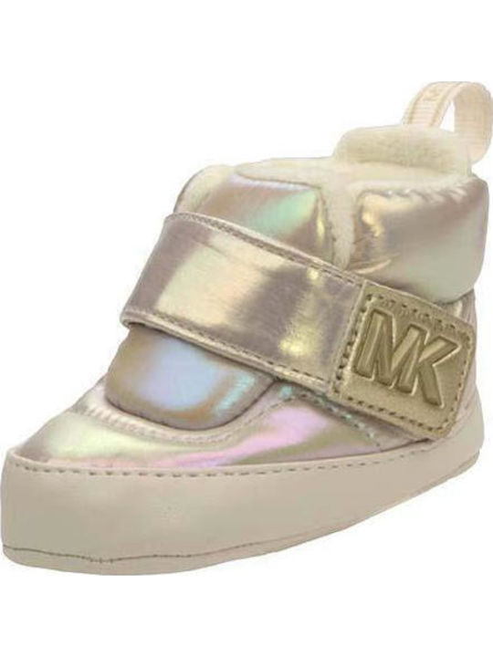 Michael Kors Βρεφικά Sneakers Αγκαλιάς Χρυσά Puffy