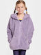 Kids Cardigan Fleece with Hood Lilac