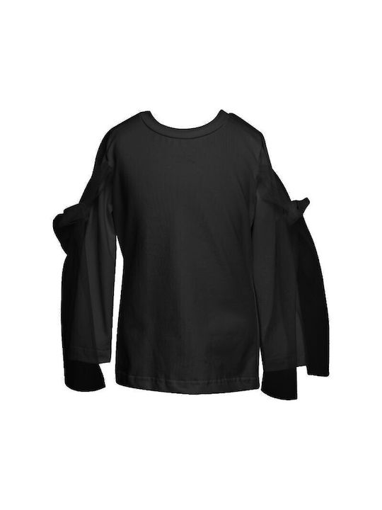 Two In A Castle Kids Blouse Long Sleeve Black