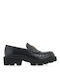 Leather Women's Loafers in Black Color