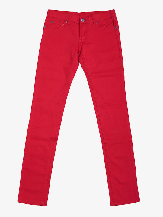 Cheap Monday Дамски Текстилен Панталон Червен