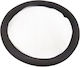 Car Steering Wheel Cover with Diameter 39cm Leather Gray with Gray Stitching