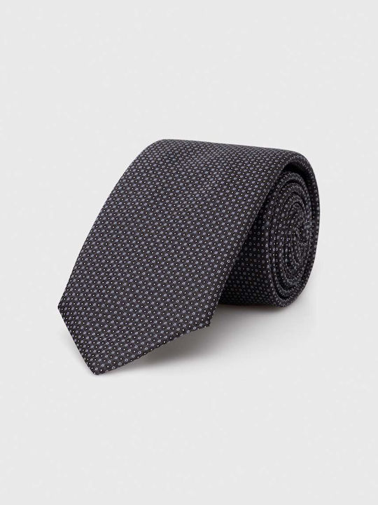 Hugo Boss Ανδρική Γραβάτα με Σχέδια σε Μαύρο Χρώμα