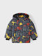 Kids' Quilted Jacket Short with Lining & Hood Blue