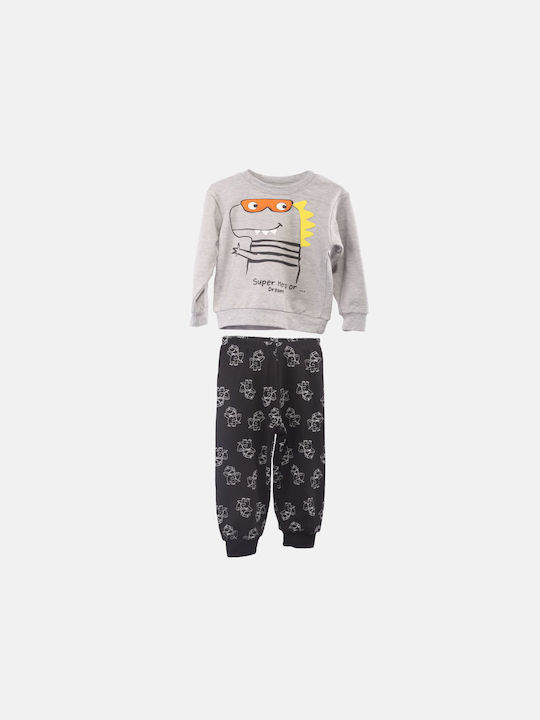 Dreams by Joyce Set Top & Bottom Kids Cotton Pyjamas Gray