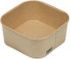 Intertan Disposable Salad Paper Box Kraft 16.7x16.7x4.4cm 50pcs