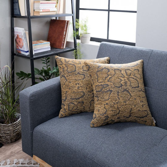 Teoran Teoran Decorative Pillow Case Malibu Made of 100% Cotton 43x43cm