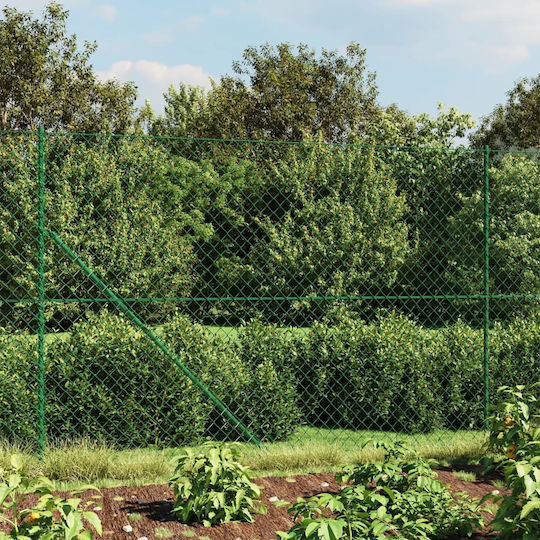 vidaXL Plasă de sârmă cu Îmbrăcăminte din PVC Verde 1.8x25m