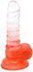 Kiotos Realistisches Dildo mit Hoden und Saugnapf Rot 15,5cm