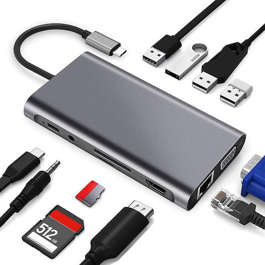 ATC USB-C Docking Station mit HDMI 4K PD Ethernet Gray (06.005.0086)