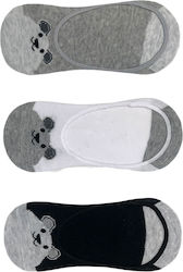 B Baby Kids' Ankle Socks Black 3 Pairs