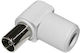 Adeleq Βύσμα Coaxial female Γωνια Λευκό 9-95000